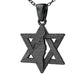 Land of David Pendant in Solid 14K White Gold - Antique Black Rhodium Finish (GunMetal)