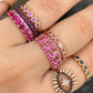 0.83ct Ruby Cuban Link Ring in 14K Yellow Gold