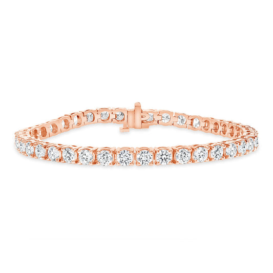 2.00ct Round Diamond Tennis Bracelet in 14K Rose Gold