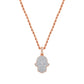 2.00ct Diamond Hamsa Pendant in 14K Rose Gold