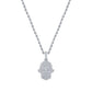 2.00ct Diamond Hamsa Pendant in 14K White Gold