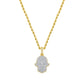 2.00ct Diamond Hamsa Pendant in 14K Yellow Gold