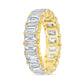 5.00ct Emerald Cut Diamond Eternity Band in 14K Yellow Gold