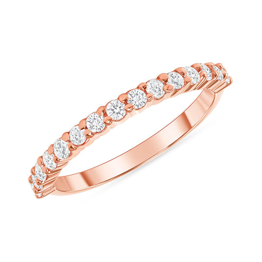 0.45ct Half Way Diamond Eternity Band in 14K Rose Gold
