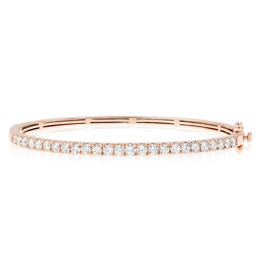 1.65ct Diamond Half-Way Bangle in 14K White Gold