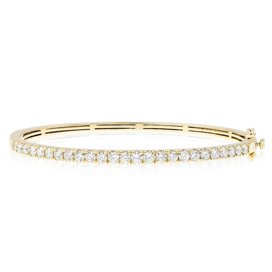 1.65ct Diamond Half-Way Bangle in 14K Yellow Gold
