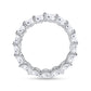 2.00ct Ascher Cut Diamond Eternity Band in 14K White Gold