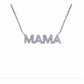 0.12ct Diamond ‘MAMA’ Pendant in 14K White Gold