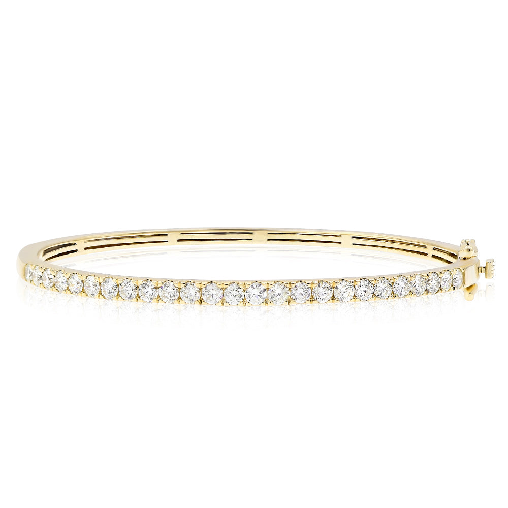 1.65ct Diamond Half-Way Bangle in 14K White Gold