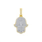 2.00ct Diamond Hamsa Pendant in 14K Yellow Gold